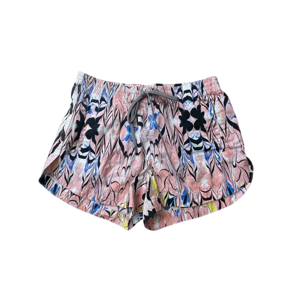 J. Crew Floral Print Shorts Elastic Waist Cotton Casual Pink XS